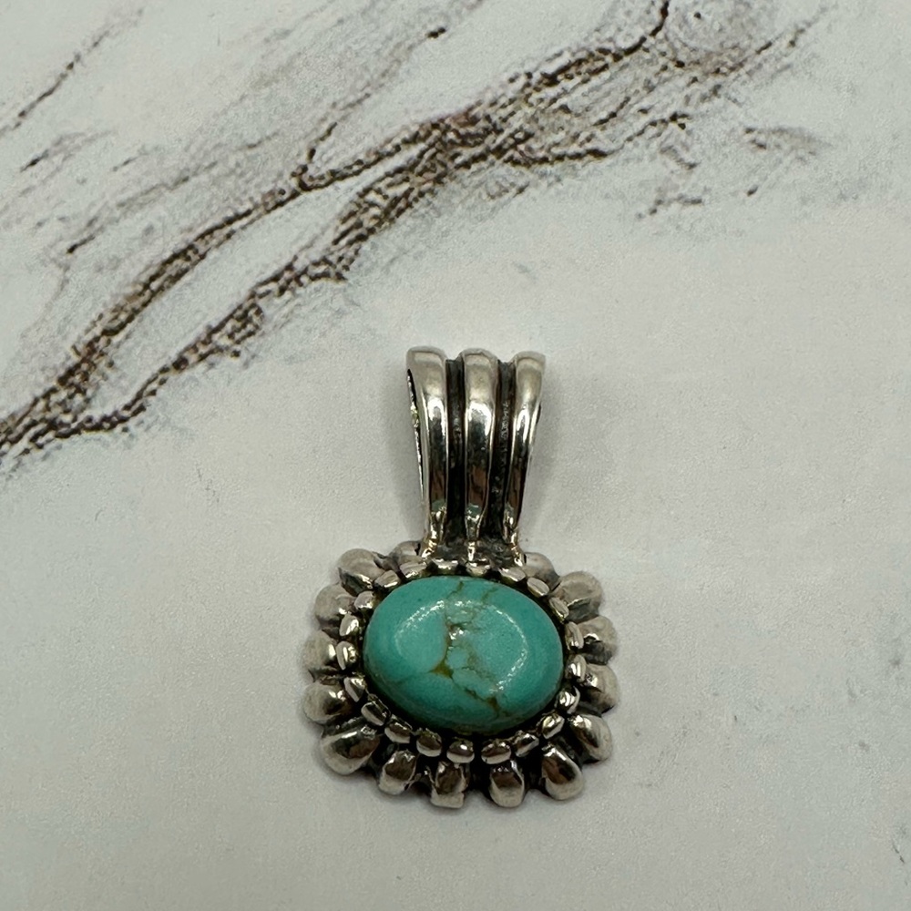 MEXICANA Silver Pendent with Turquoise Stone